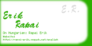 erik rapai business card